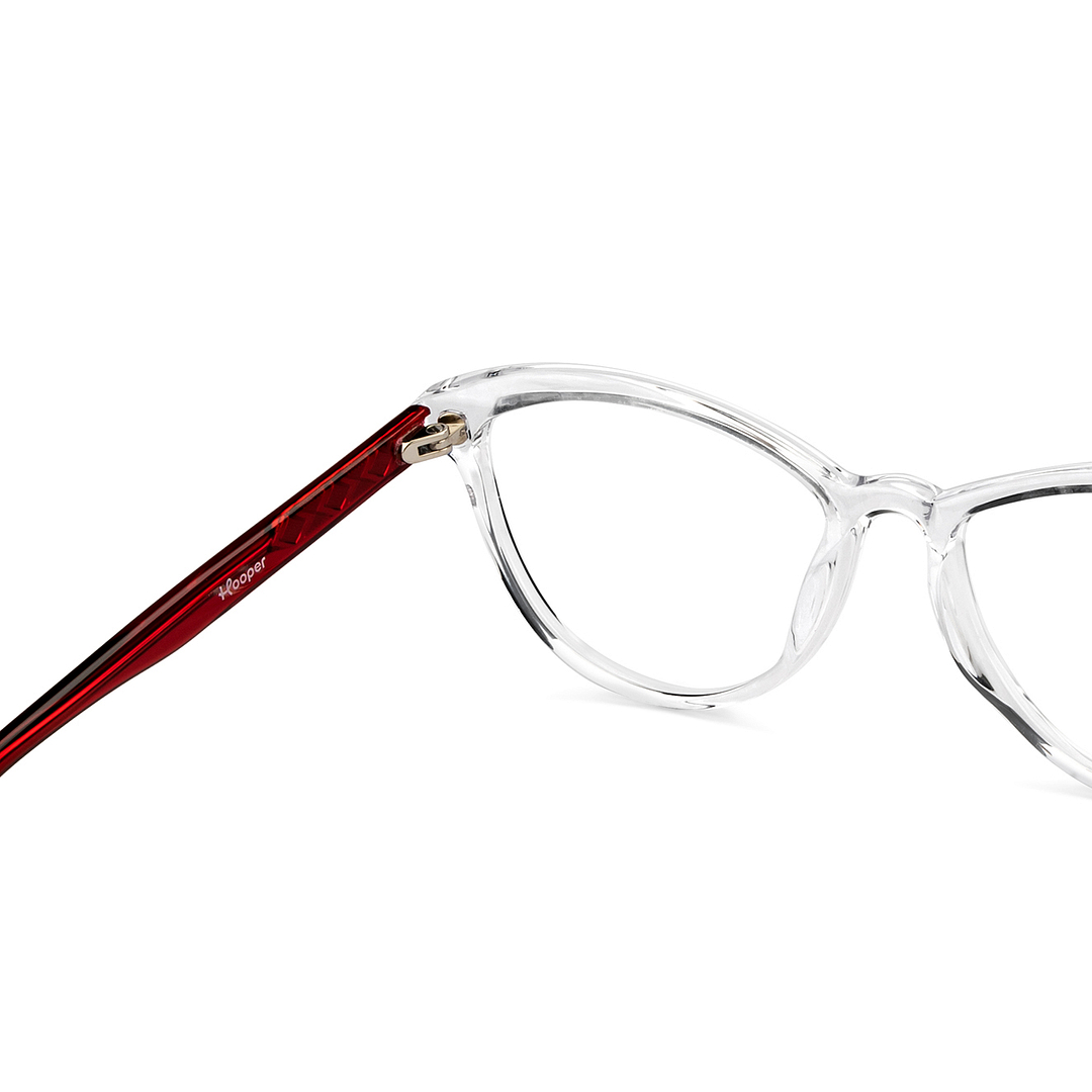 Hooper Online Crystal Transparent Full Rim Cat Eye right side
