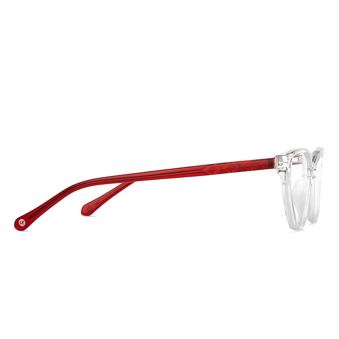 Hooper Online Crystal Transparent Full Rim Cat Eye left side