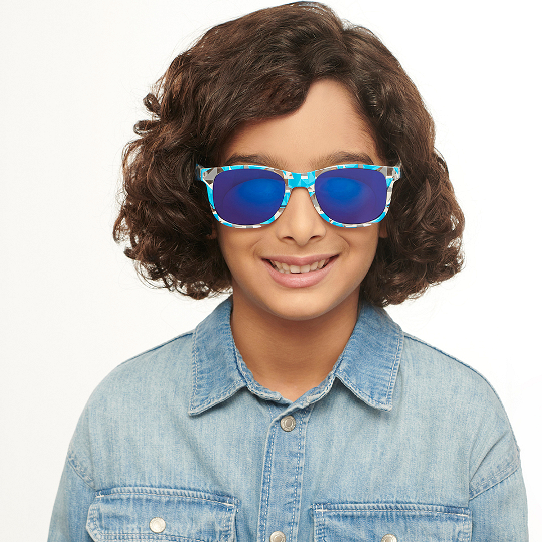 Hooper Crystal Transparent Full Rim Square left side