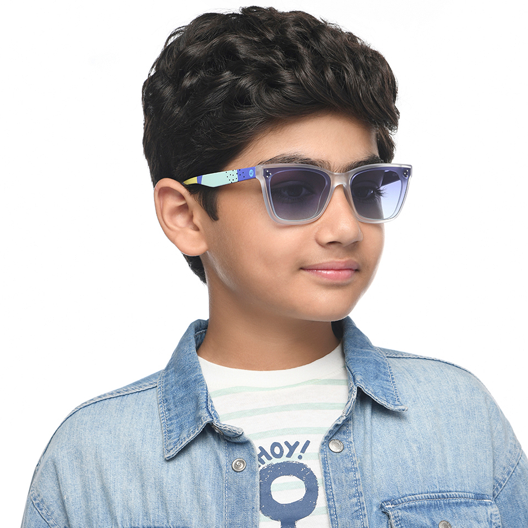 Hooper Crystal Transparent Full Rim Square left side