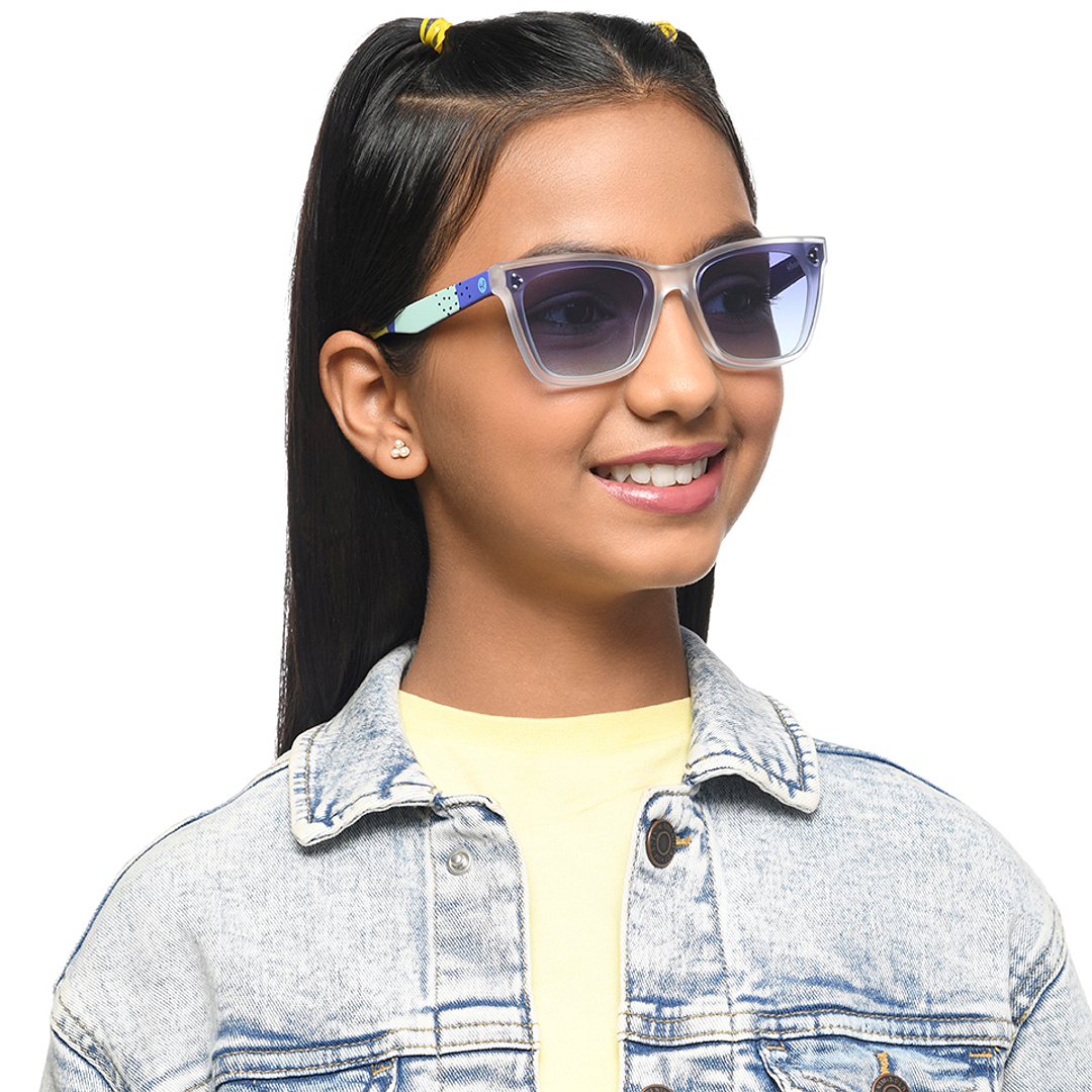 Hooper Crystal Transparent Full Rim Square left side