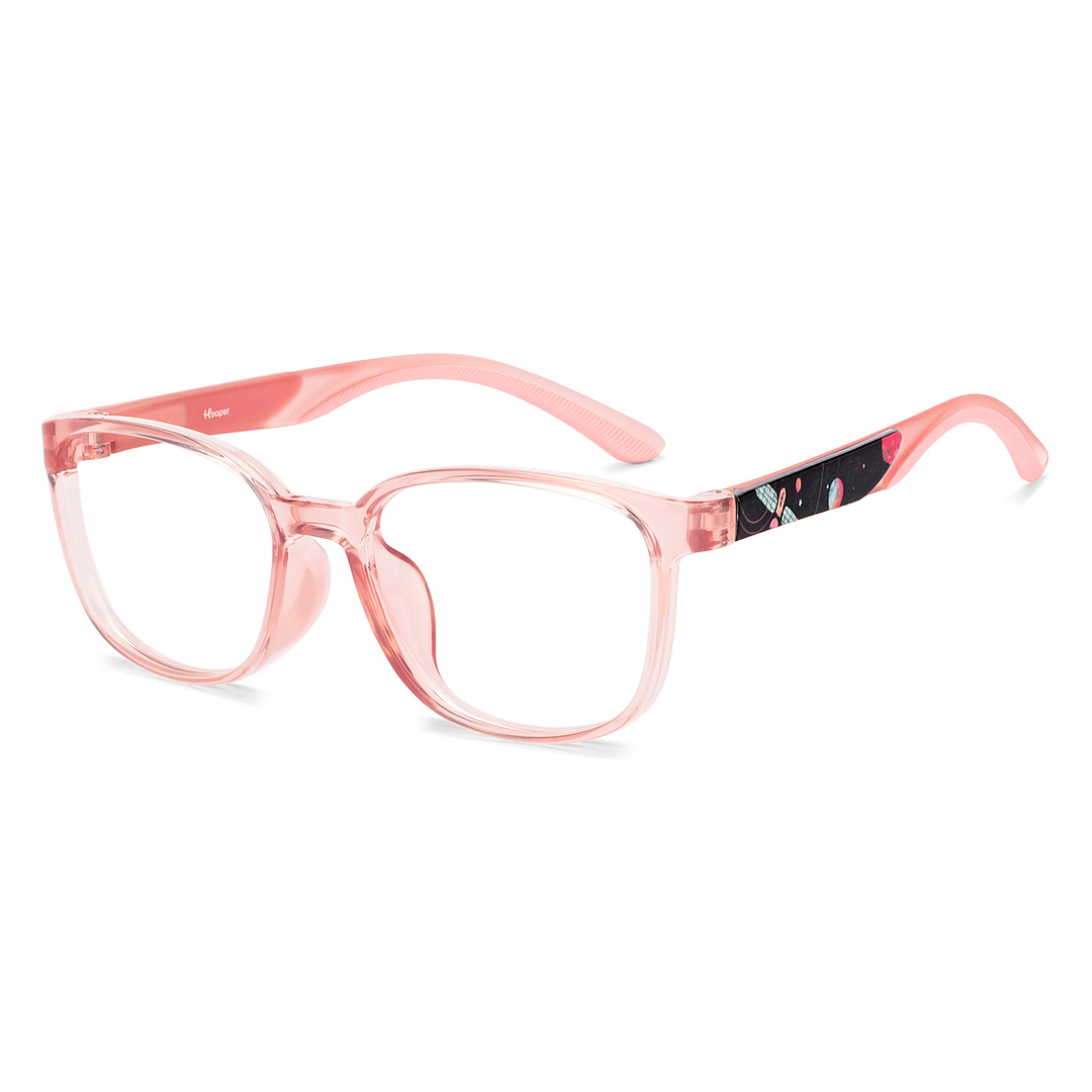 Hooper Pink Transparent Full Rim Rectangle right side