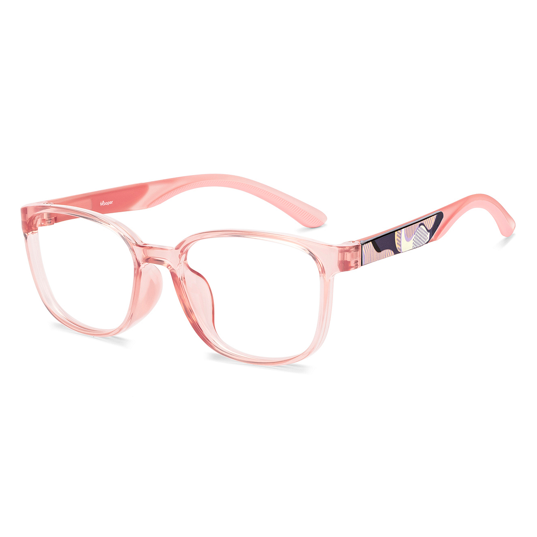 Hooper Pink Transparent Full Rim Rectangle left side