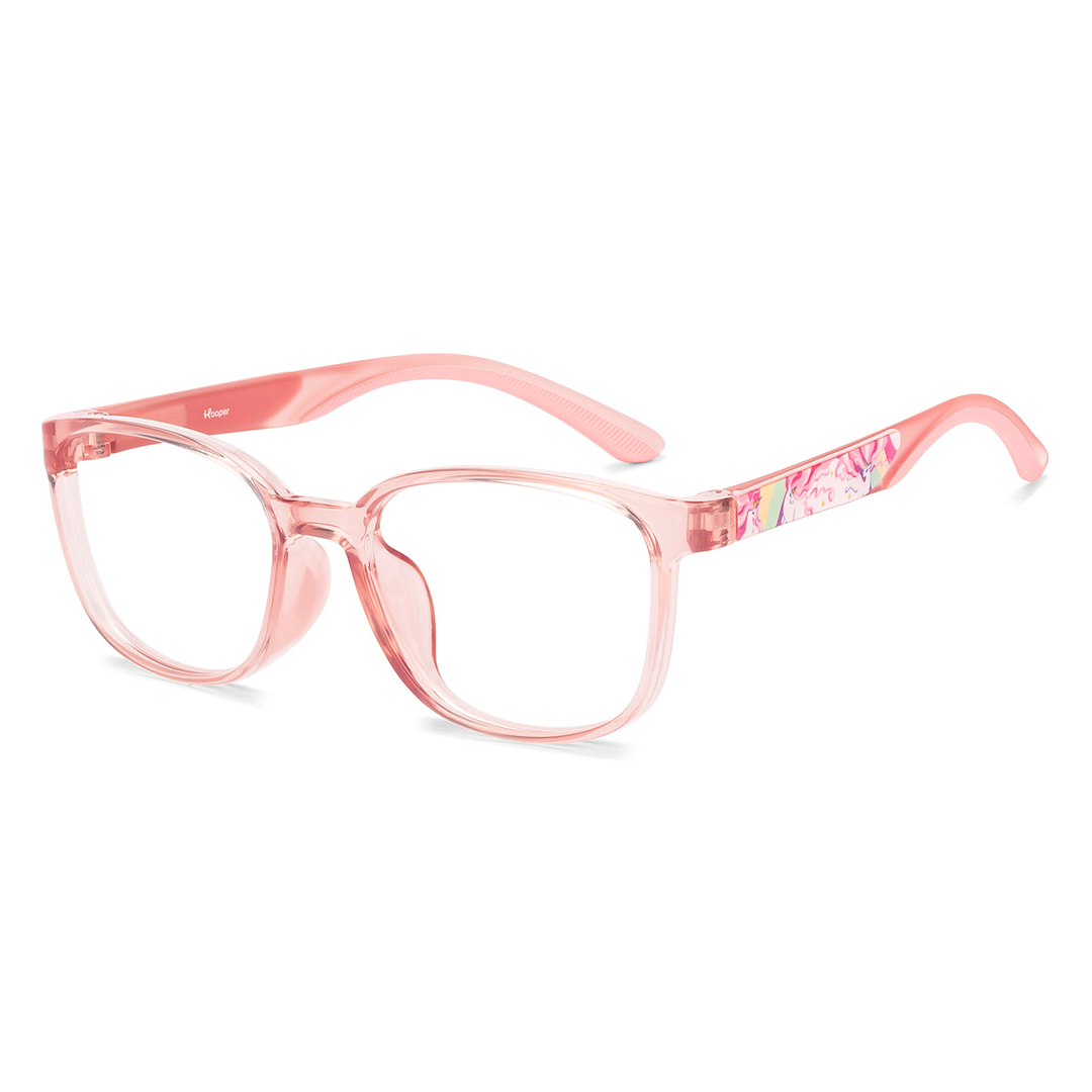 Hooper Pink Transparent Full Rim Rectangle right side
