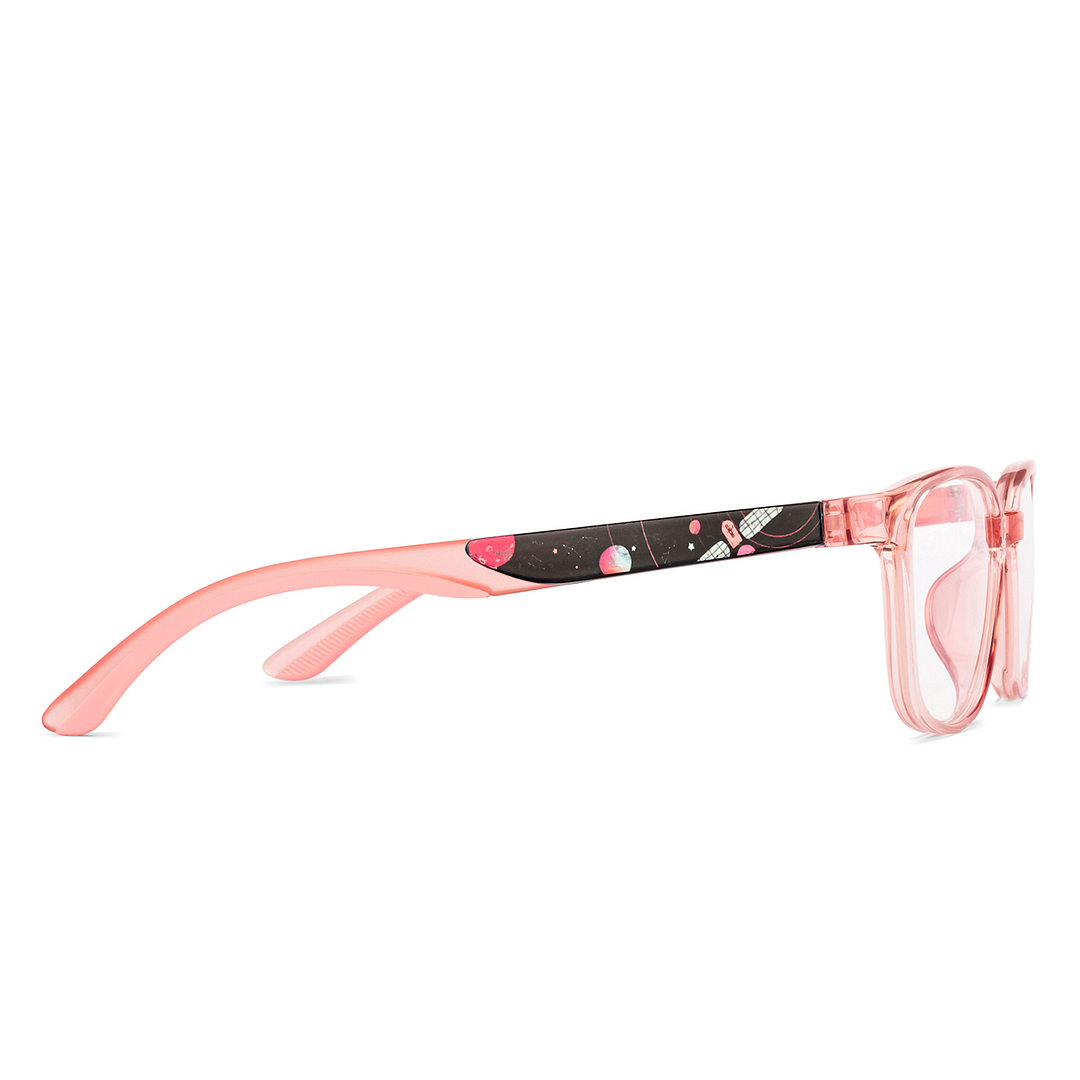 Hooper Pink Transparent Full Rim Rectangle right side