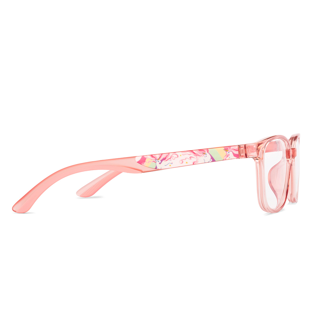 Hooper Pink Transparent Full Rim Rectangle left side