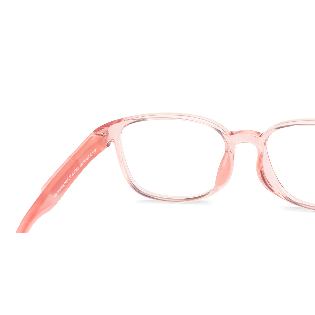 Hooper Pink Transparent Full Rim Rectangle right side