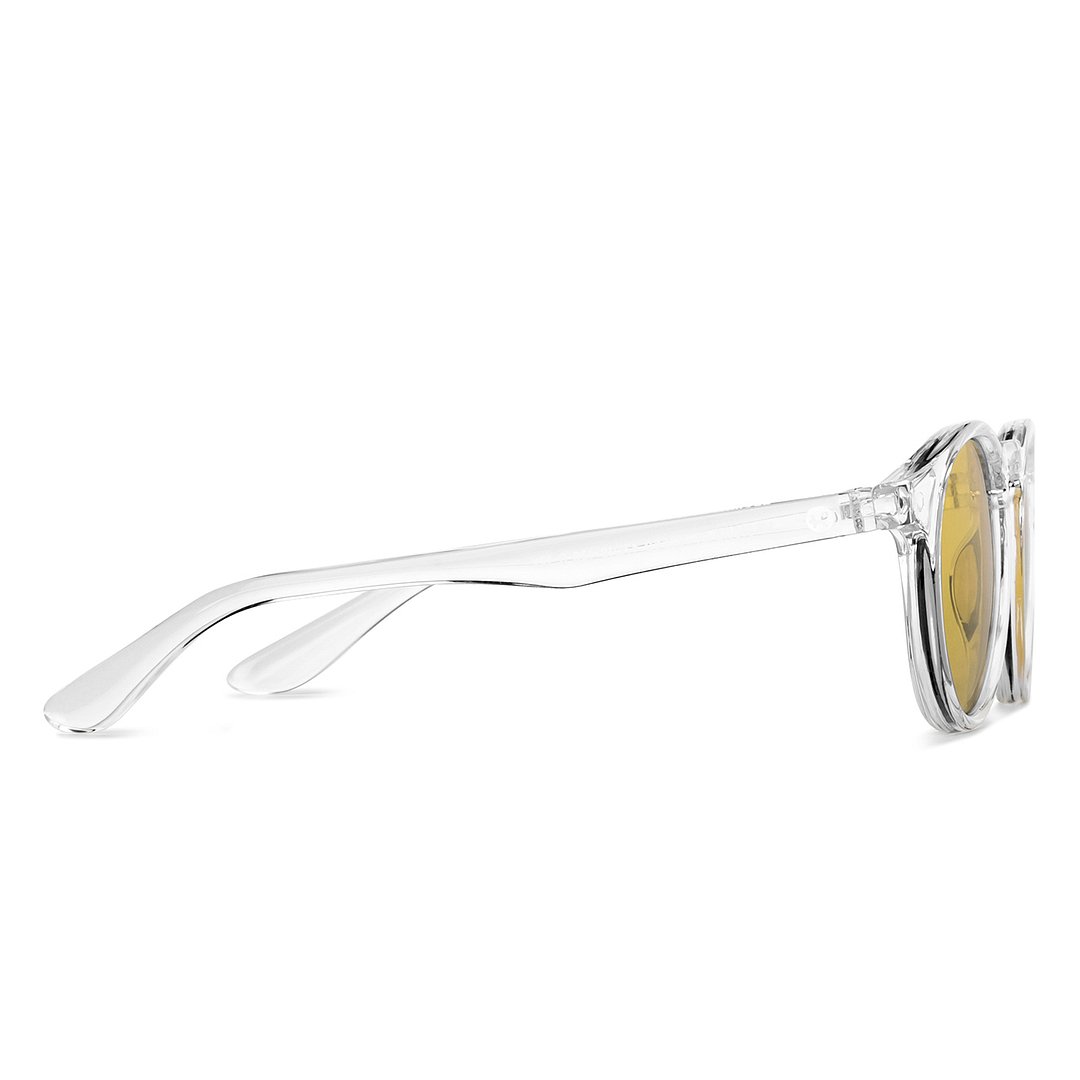 Hooper Crystal Transparent Full Rim Round left side