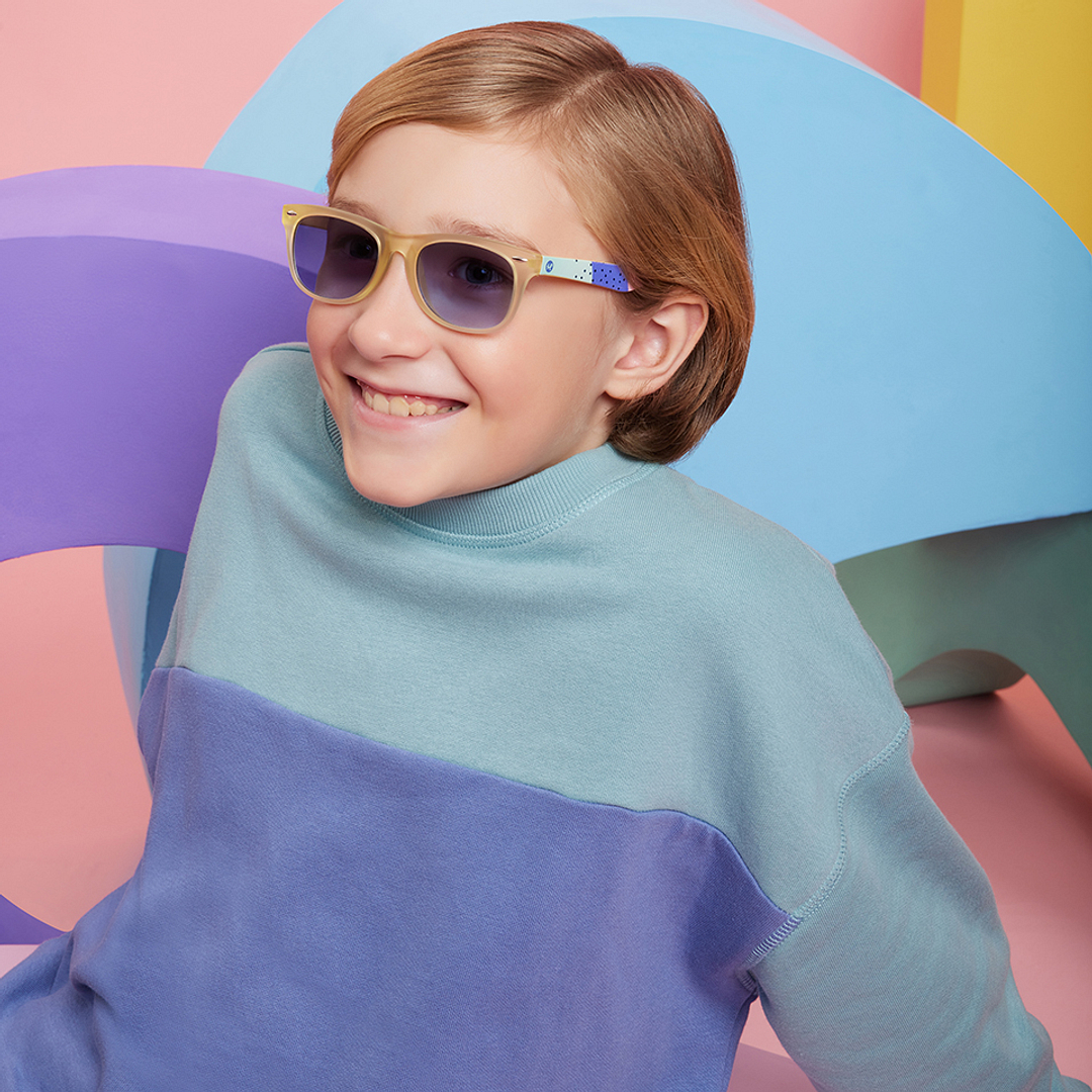 Hooper Yellow Transparent Full Rim Rectangle left side