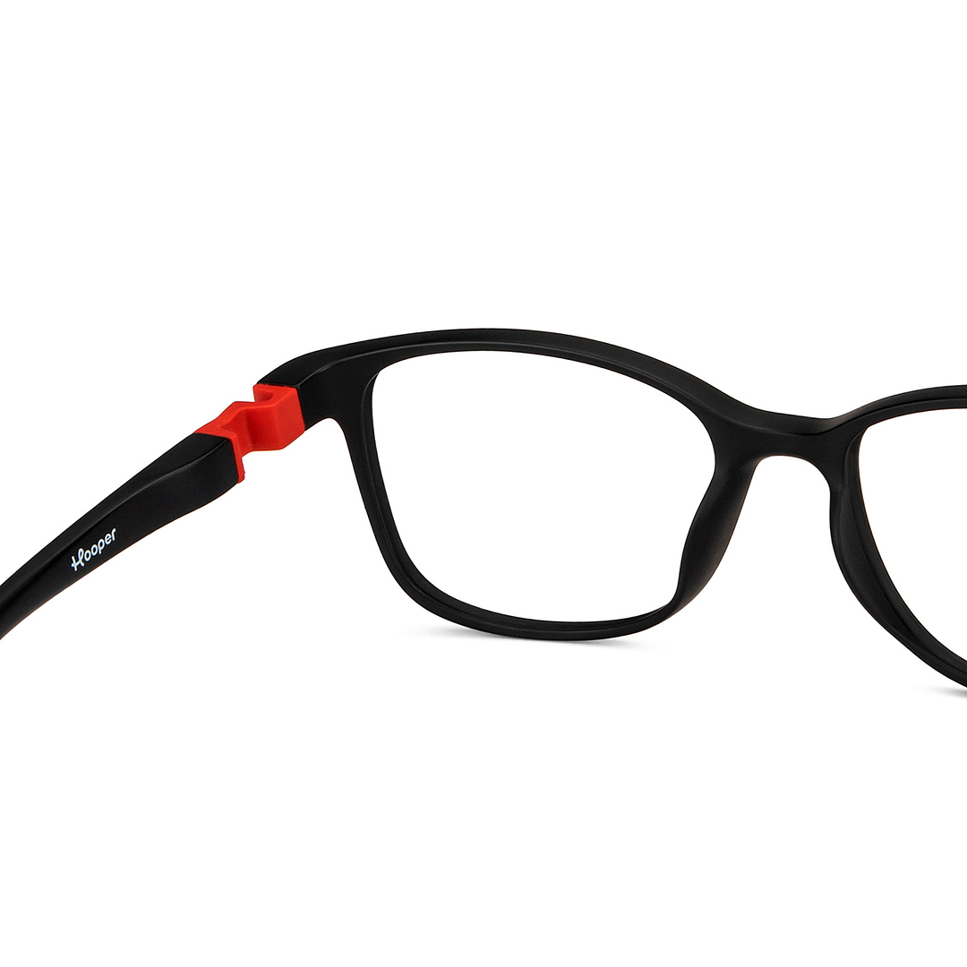 Hooper Black Full Rim Rectangle right side