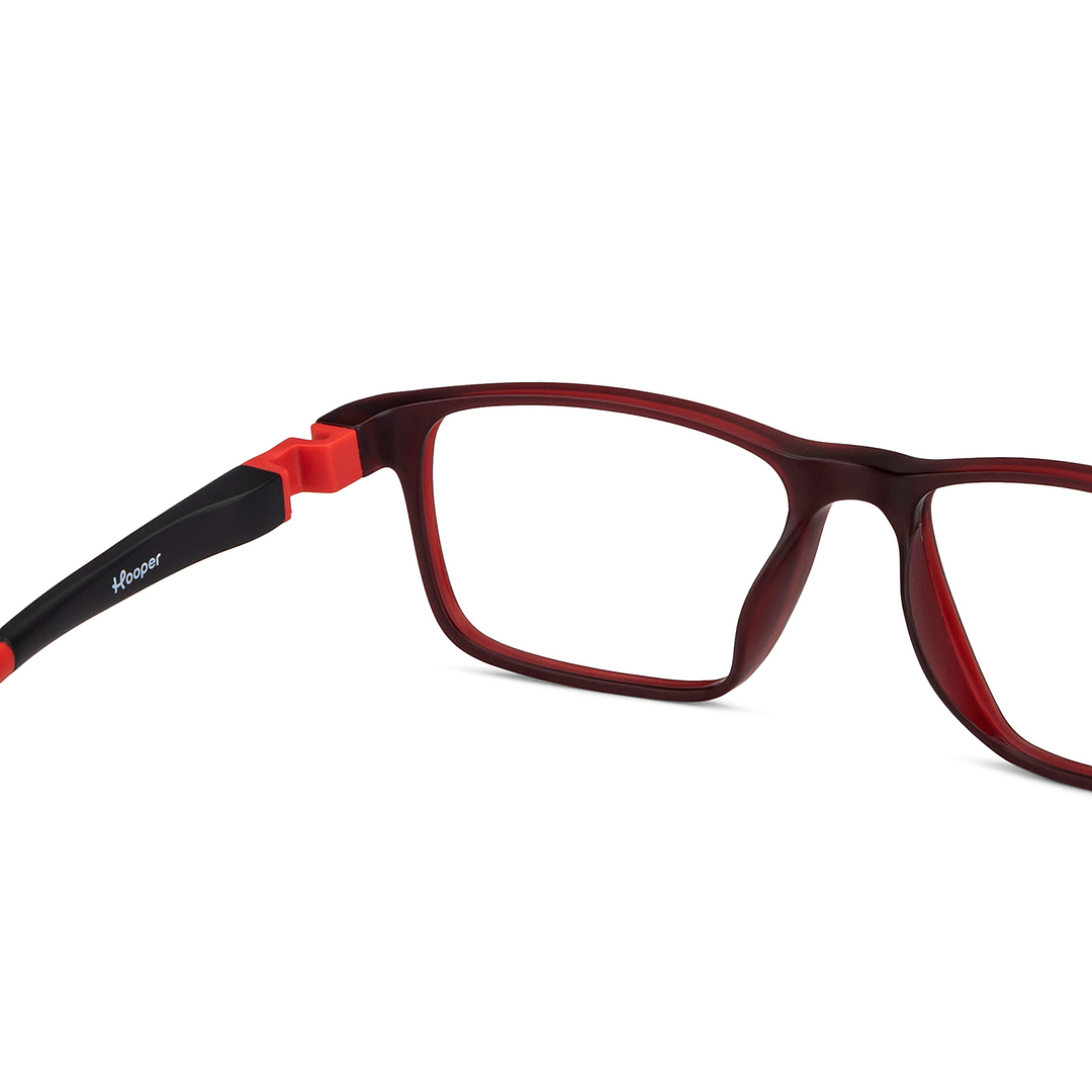 Hooper Online Red Full Rim Rectangle right side