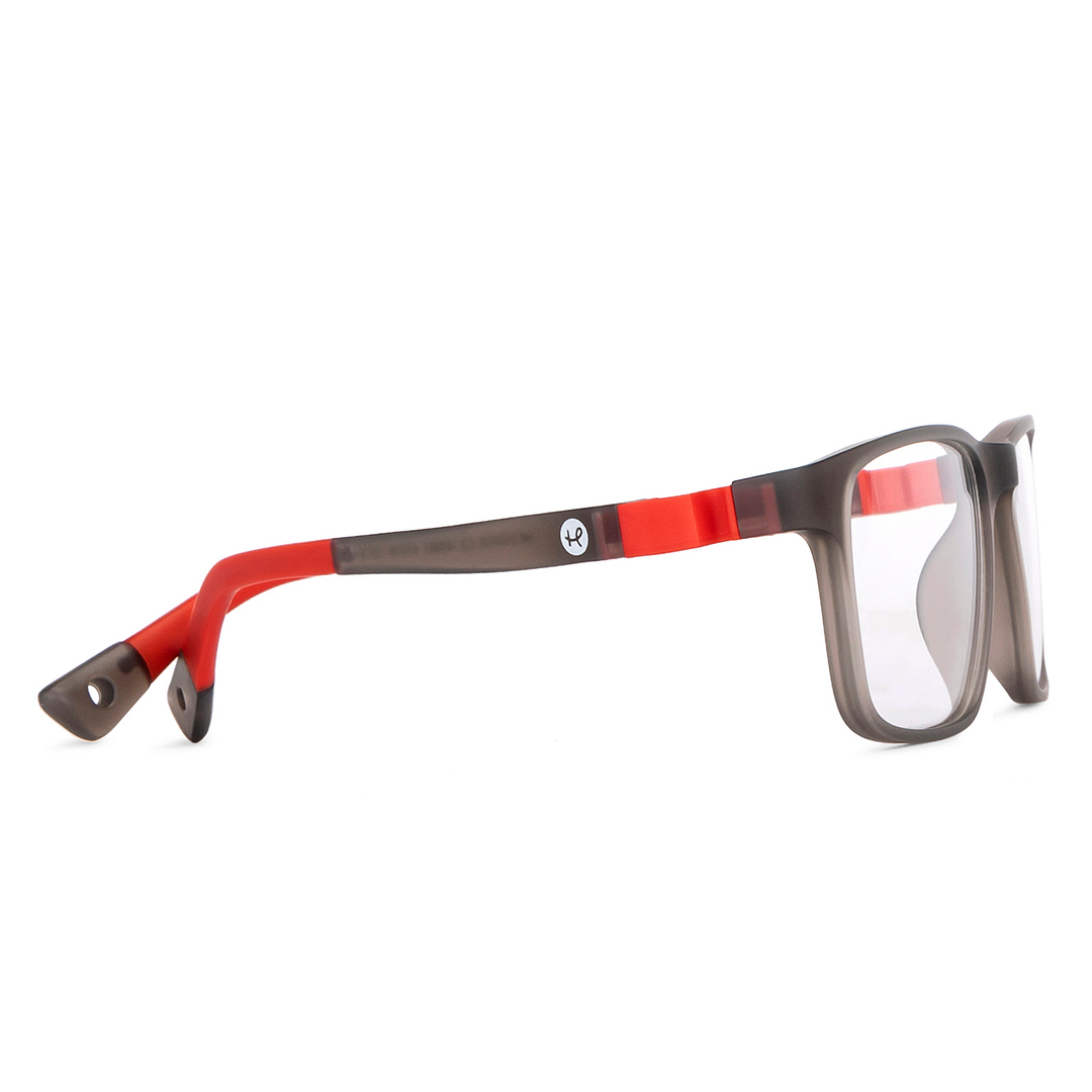 Hooper Screen Glasses Blue-Block Kids Computer Glasses: Grey Full Rim Rectangle Kids  8-12 yrs  Hooper TR Flex Hooper HP E10006-C3 left side