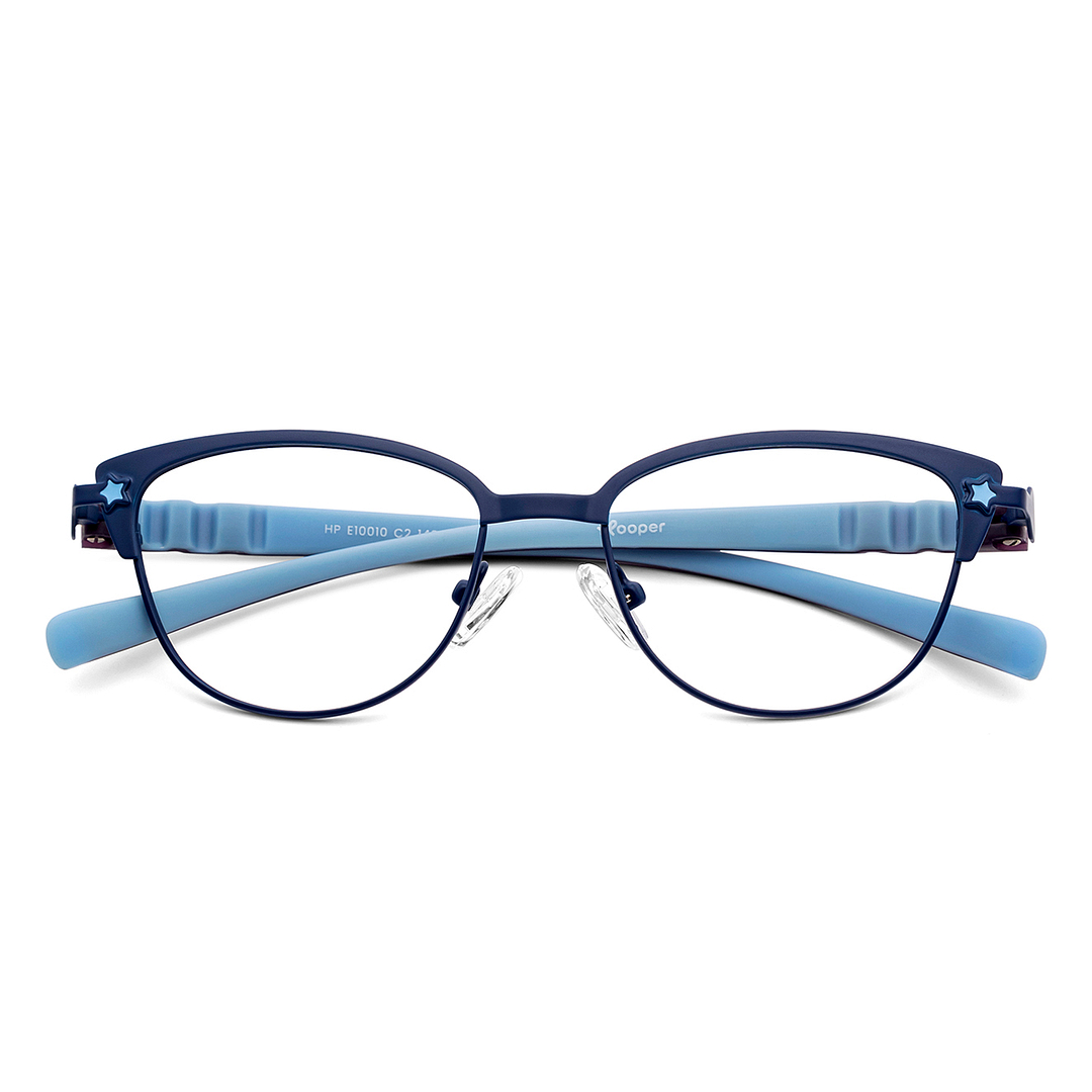Hooper Online Sky Blue Full Rim Cat Eye left side