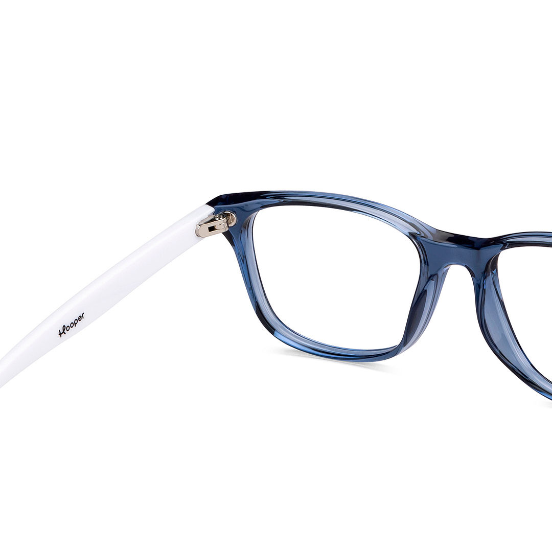 Hooper Sky Blue Full Rim Rectangle right side