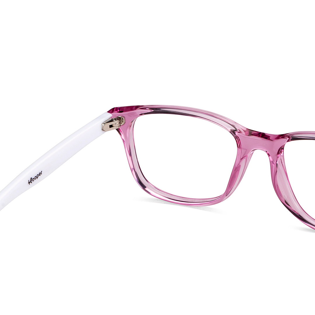 Hooper Online Pink Transparent Full Rim Rectangle right side