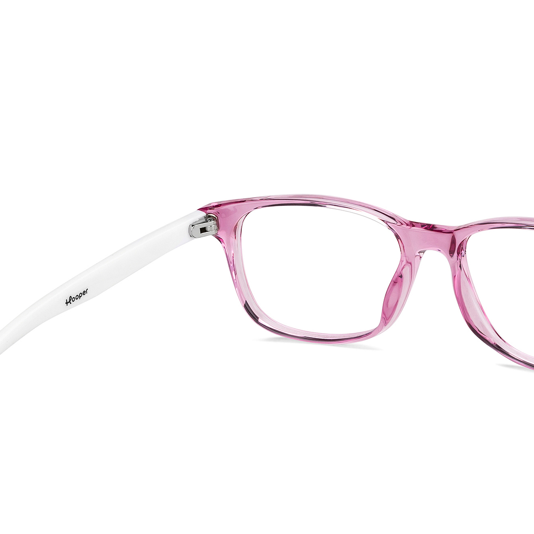 Hooper Online Pink Transparent Full Rim Rectangle right side