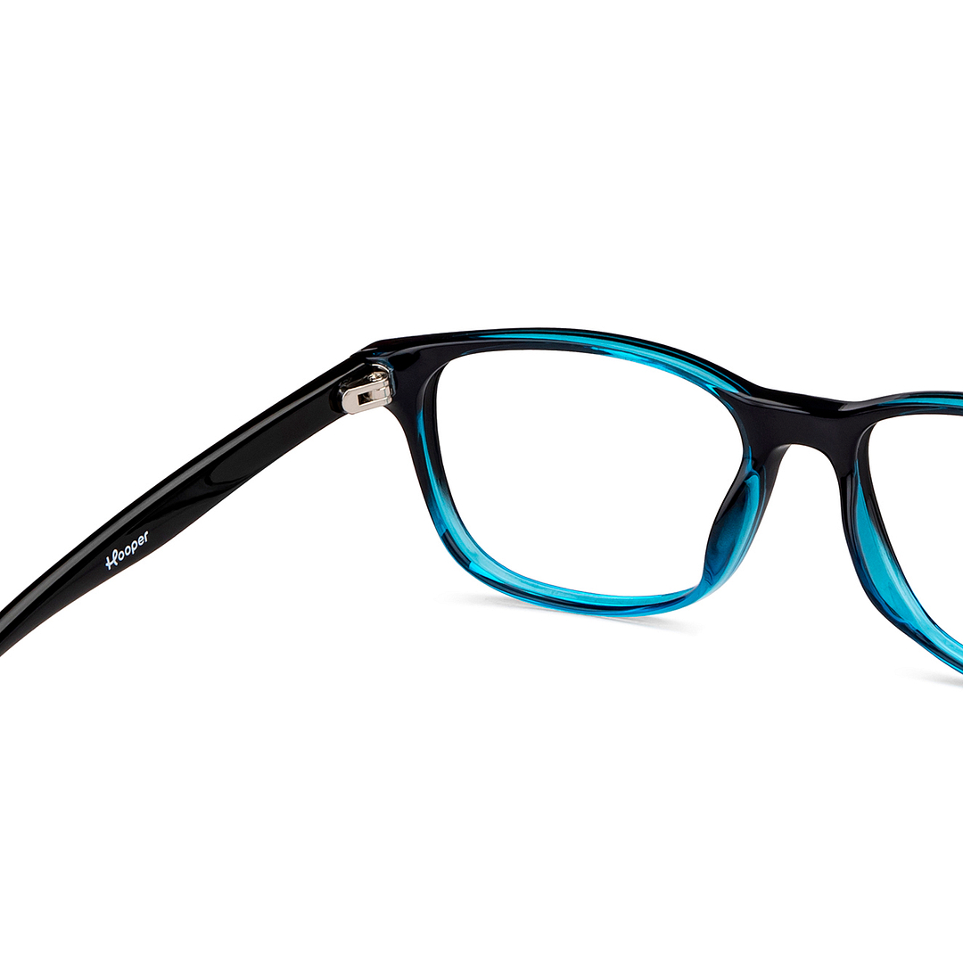 Hooper Blue Transparent Full Rim Rectangle right side