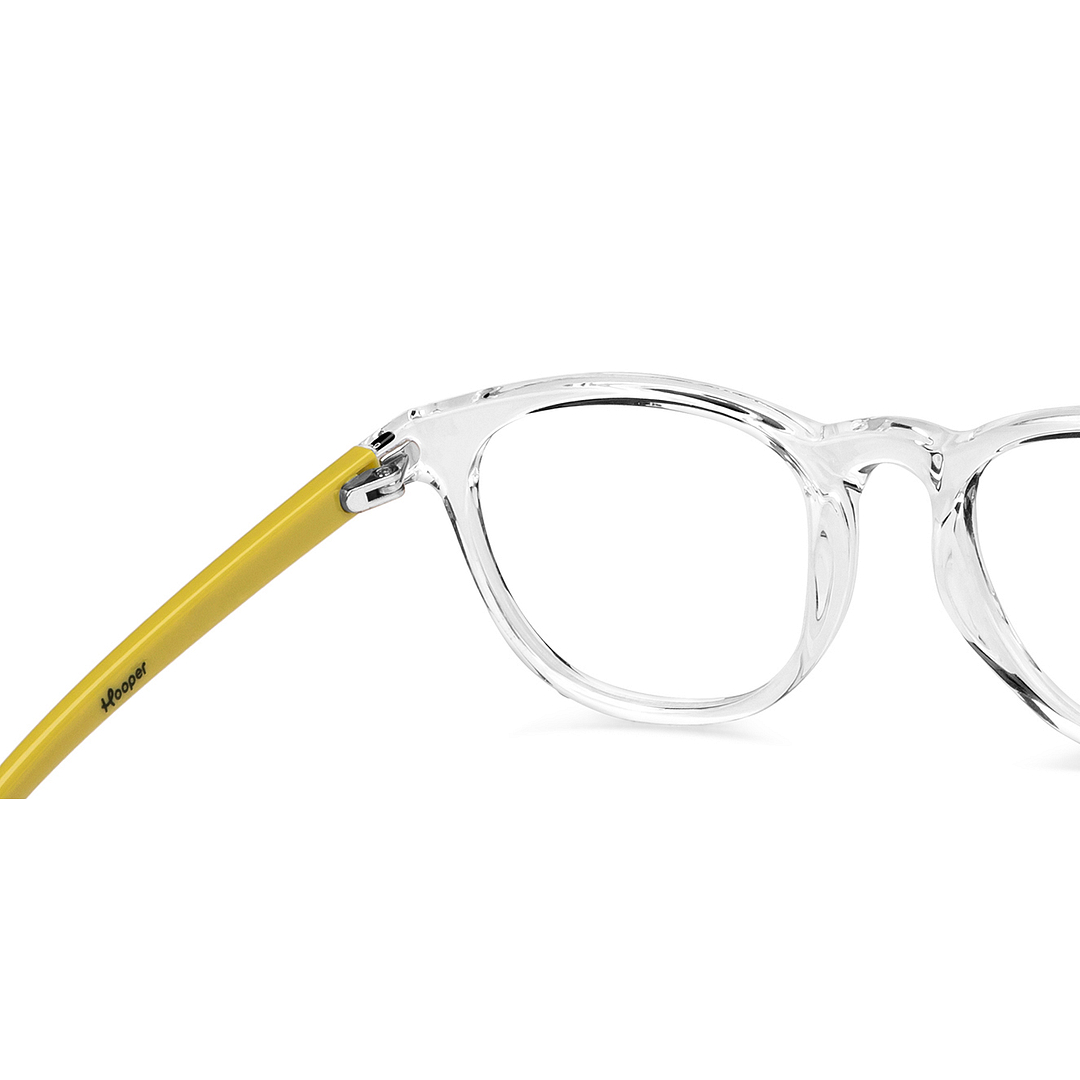 Hooper Crystal Transparent Full Rim Round right side