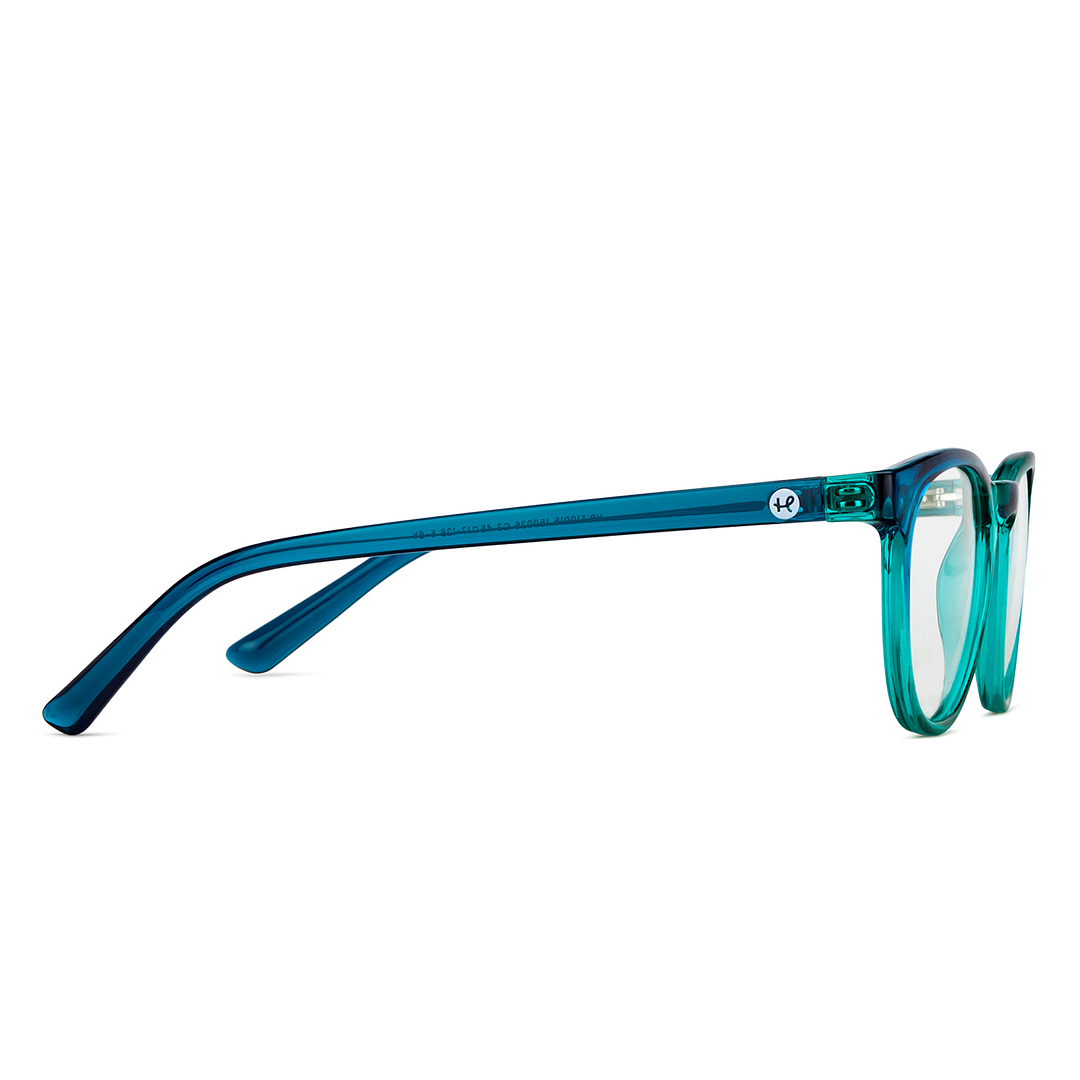 Hooper Online Blue Transparent Full Rim Round left side