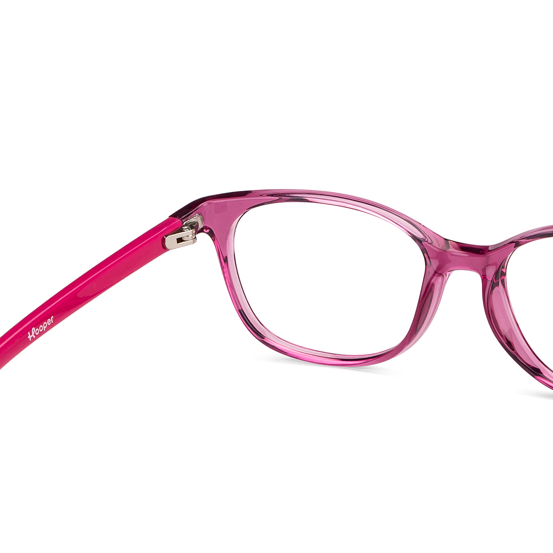 Hooper Online Purple Transparent Full Rim Cat Eye right side