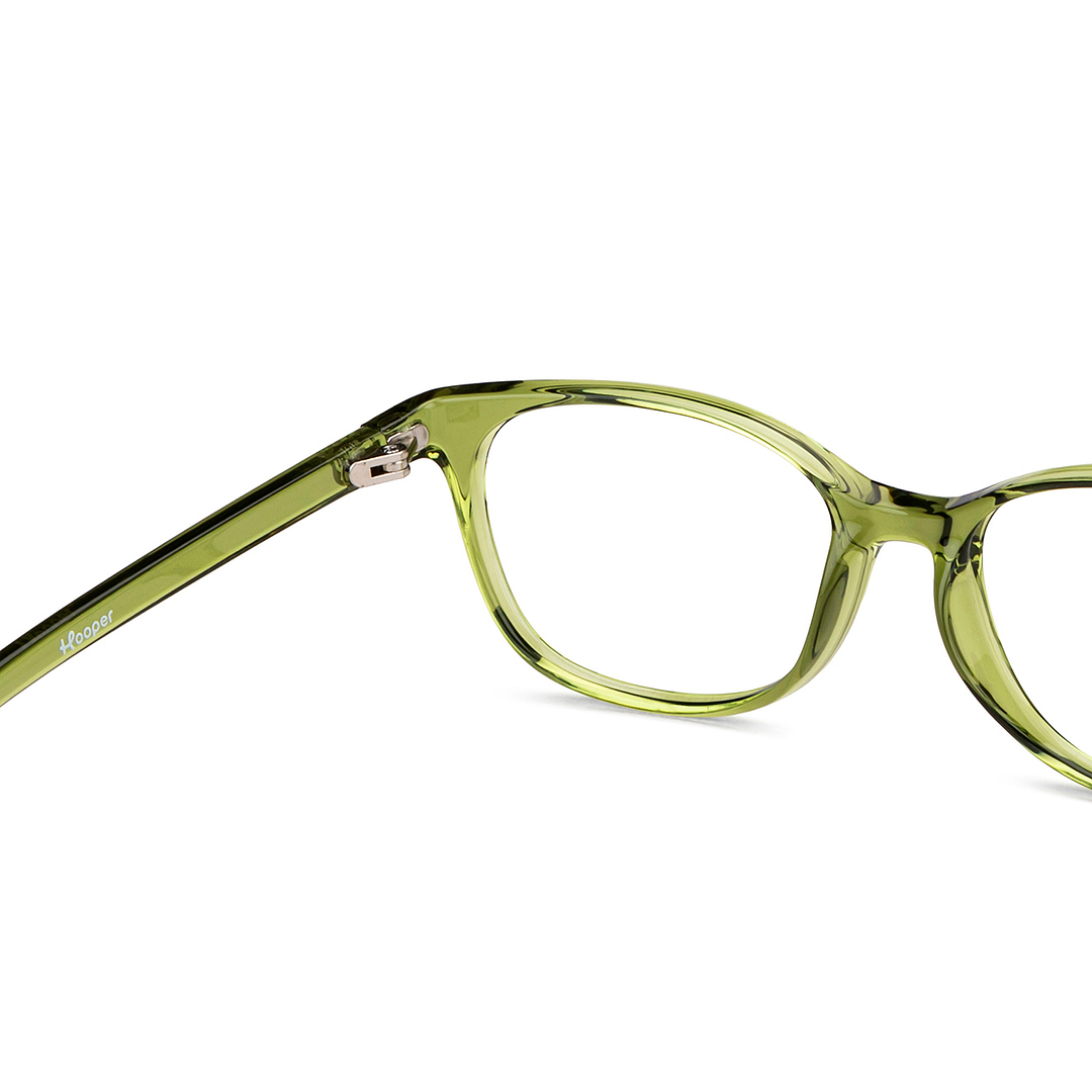 Hooper Online Green Transparent Full Rim Cat Eye right side