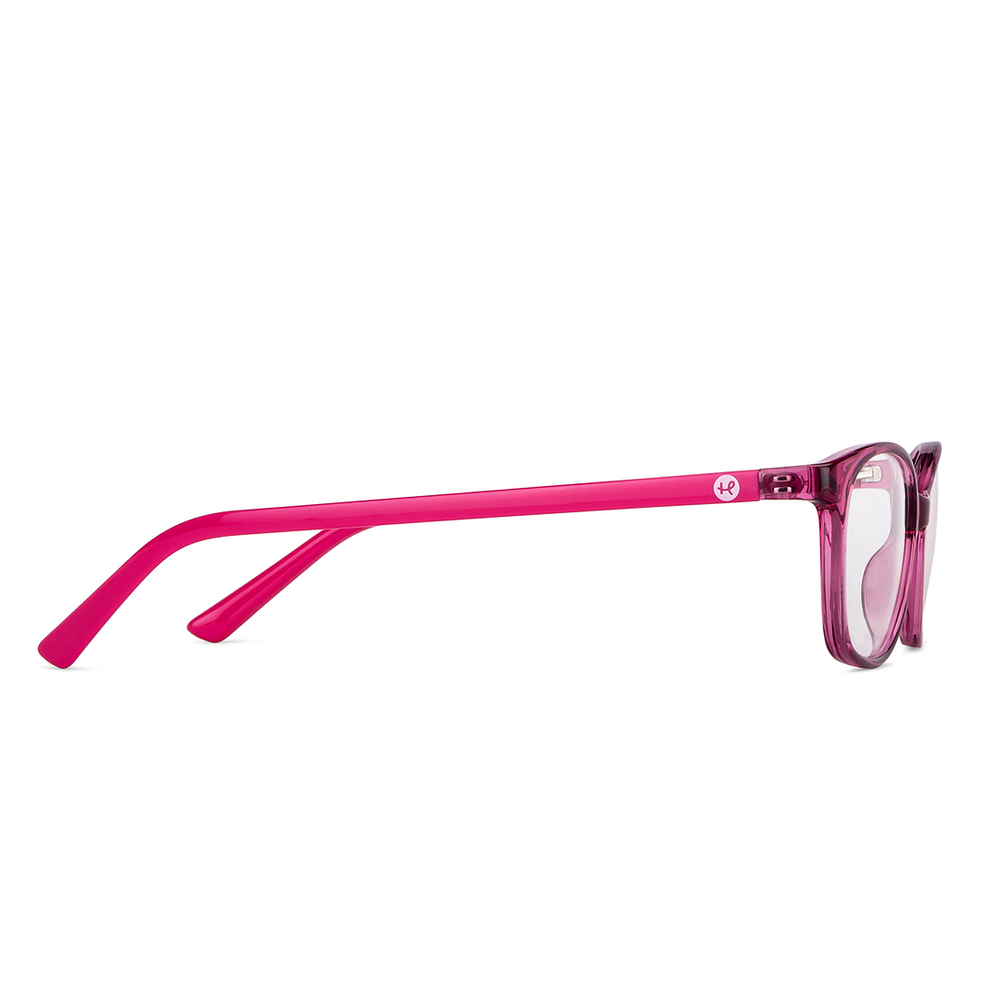 Hooper Online Pink Transparent Full Rim Cat Eye left side