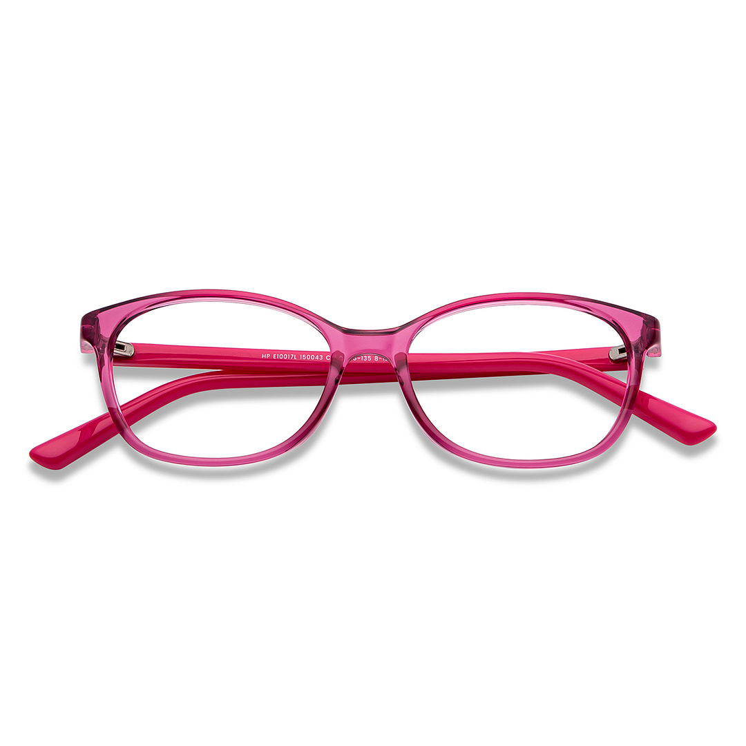 Hooper Online Pink Transparent Full Rim Cat Eye left side