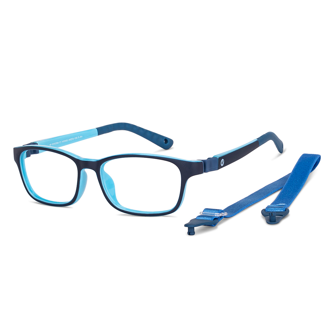 Hooper Online Sky Blue Full Rim Rectangle left side