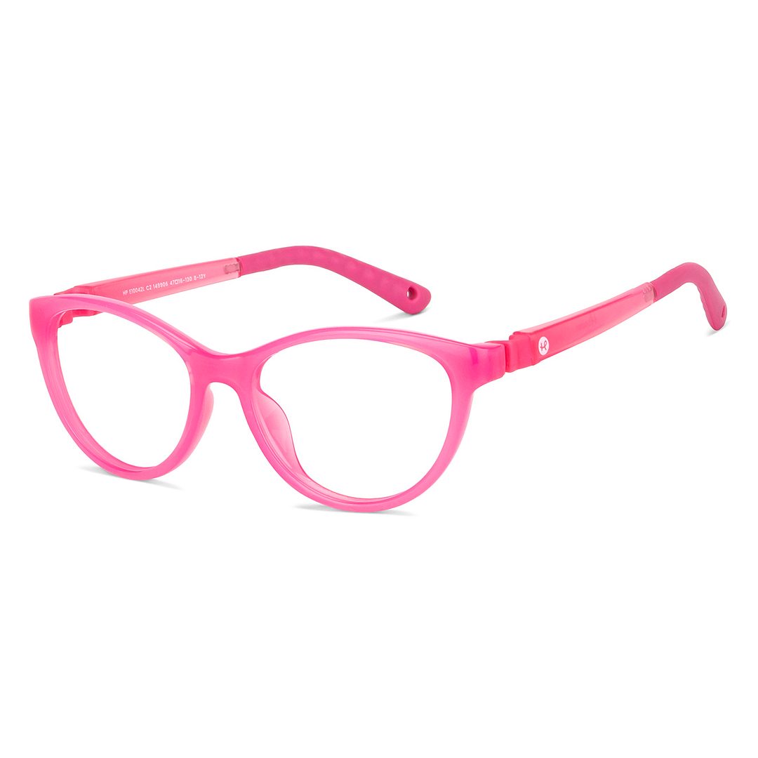 Hooper Online Pink Transparent Full Rim Cat Eye left side