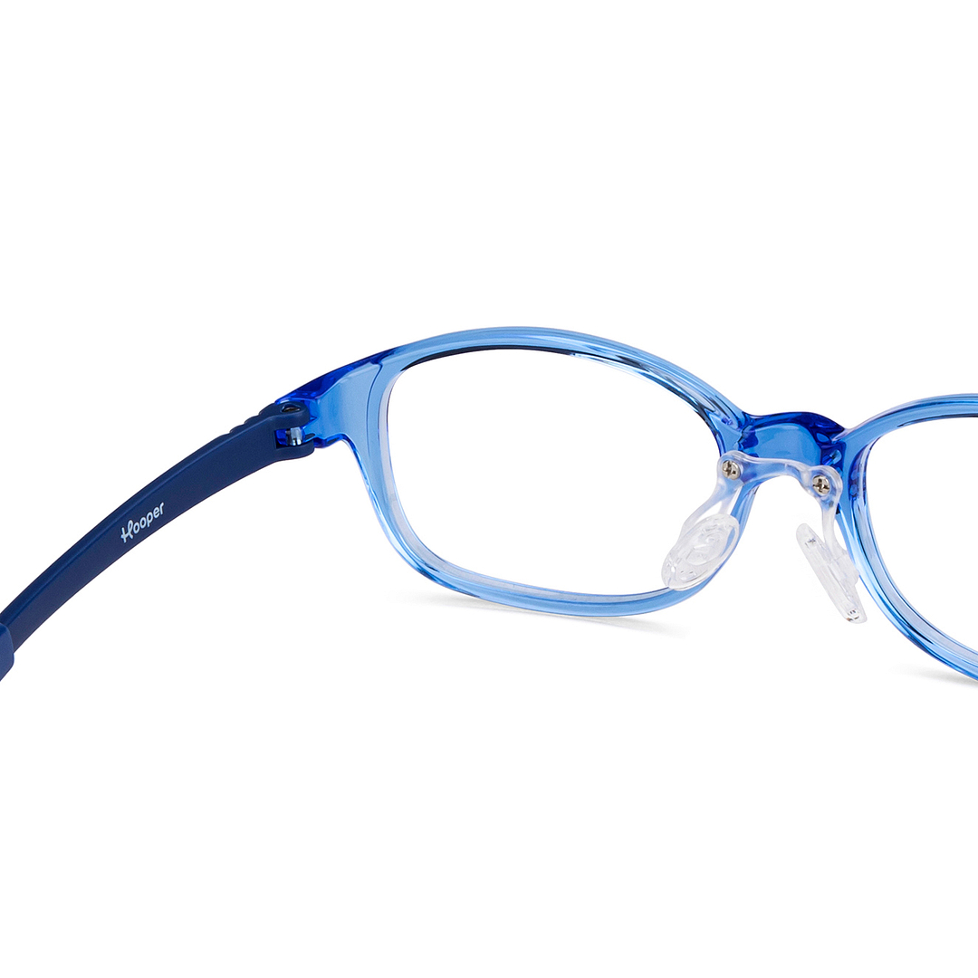 Hooper Online Sky Blue Full Rim Rectangle left side