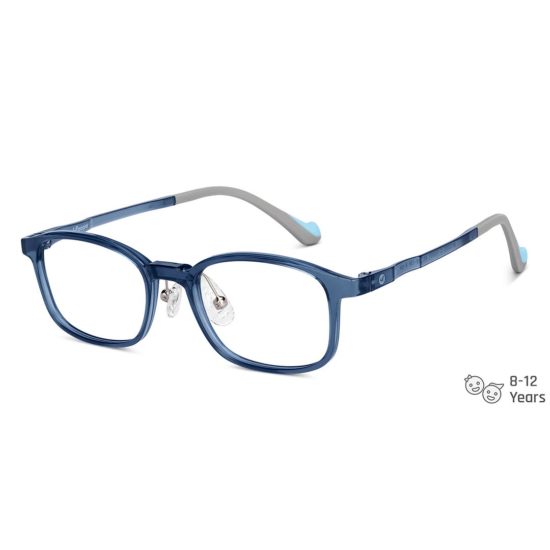 Hooper Online Blue Transparent Full Rim Rectangle left side