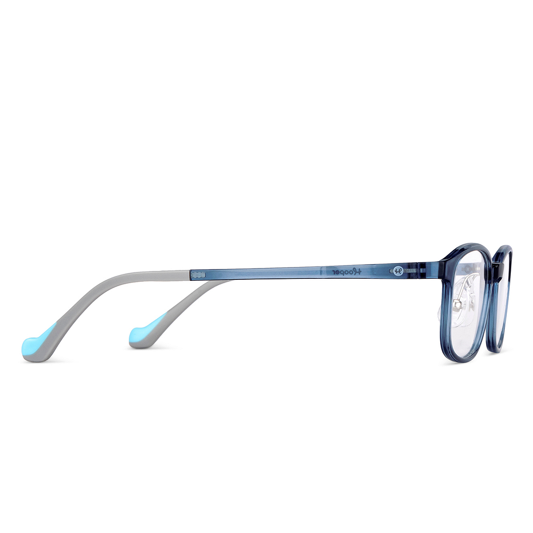 Hooper Online Blue Transparent Full Rim Rectangle left side
