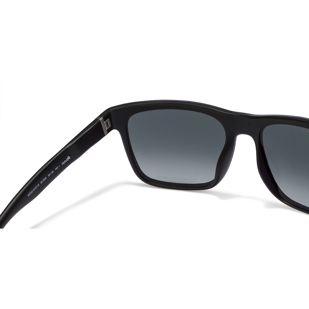 BRANDED Black Full Rim Square left side