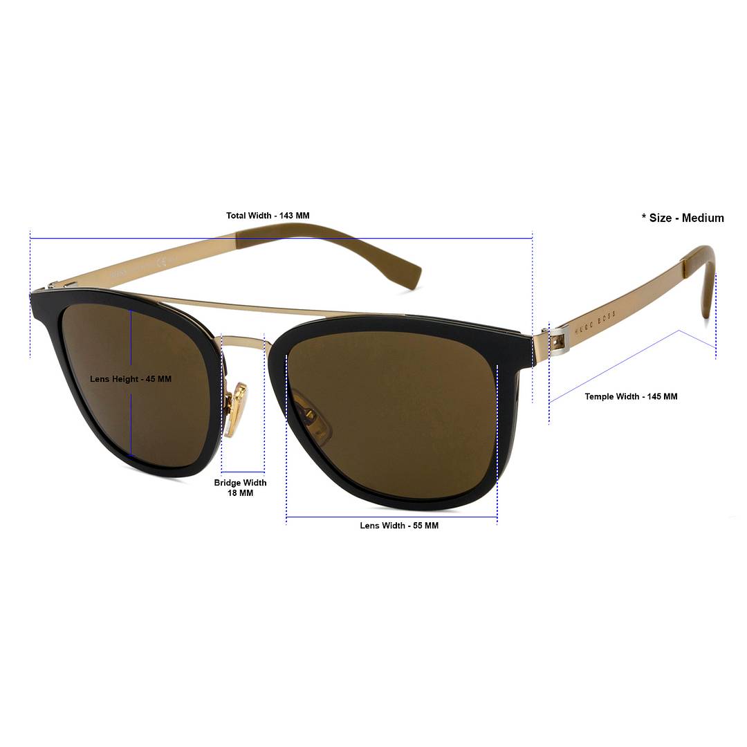 BRANDED Golden Brown Full Rim Square right side
