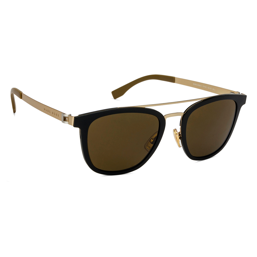 BRANDED Golden Brown Full Rim Square left side