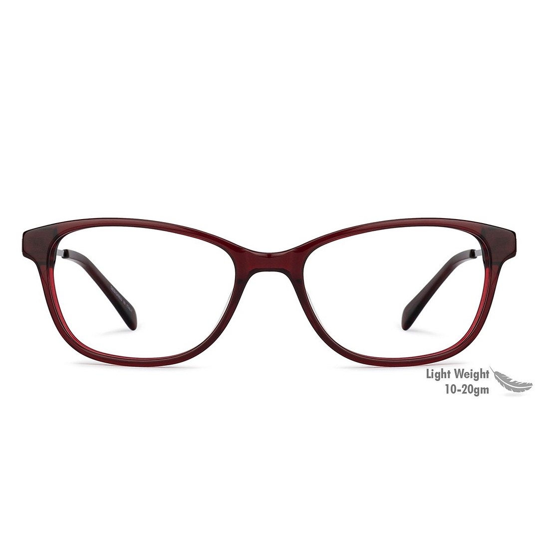 Vincent Chase Online Red Transparent Full Rim Cat Eye left side