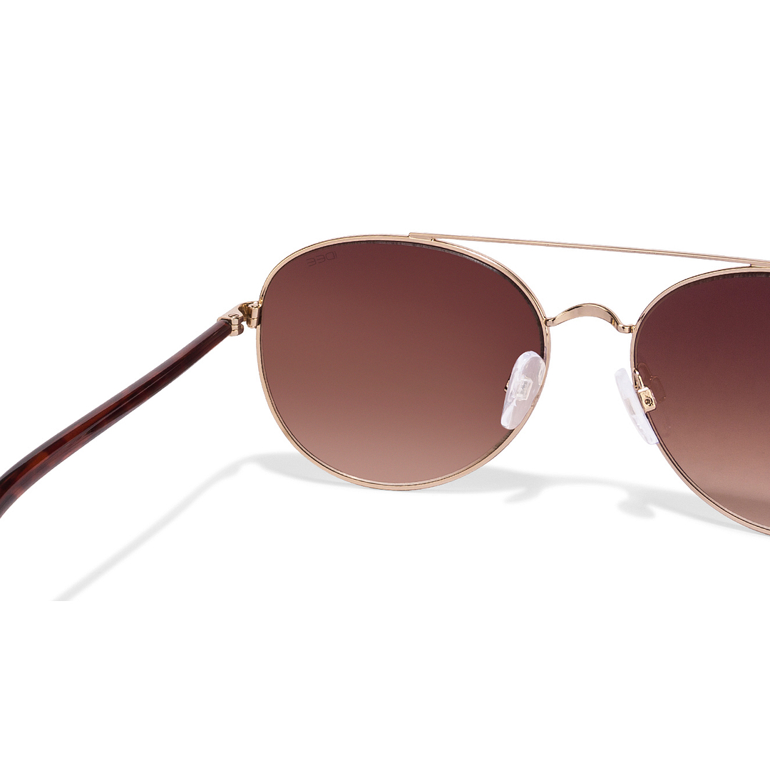 IDEE Gold Full Rim Round left side