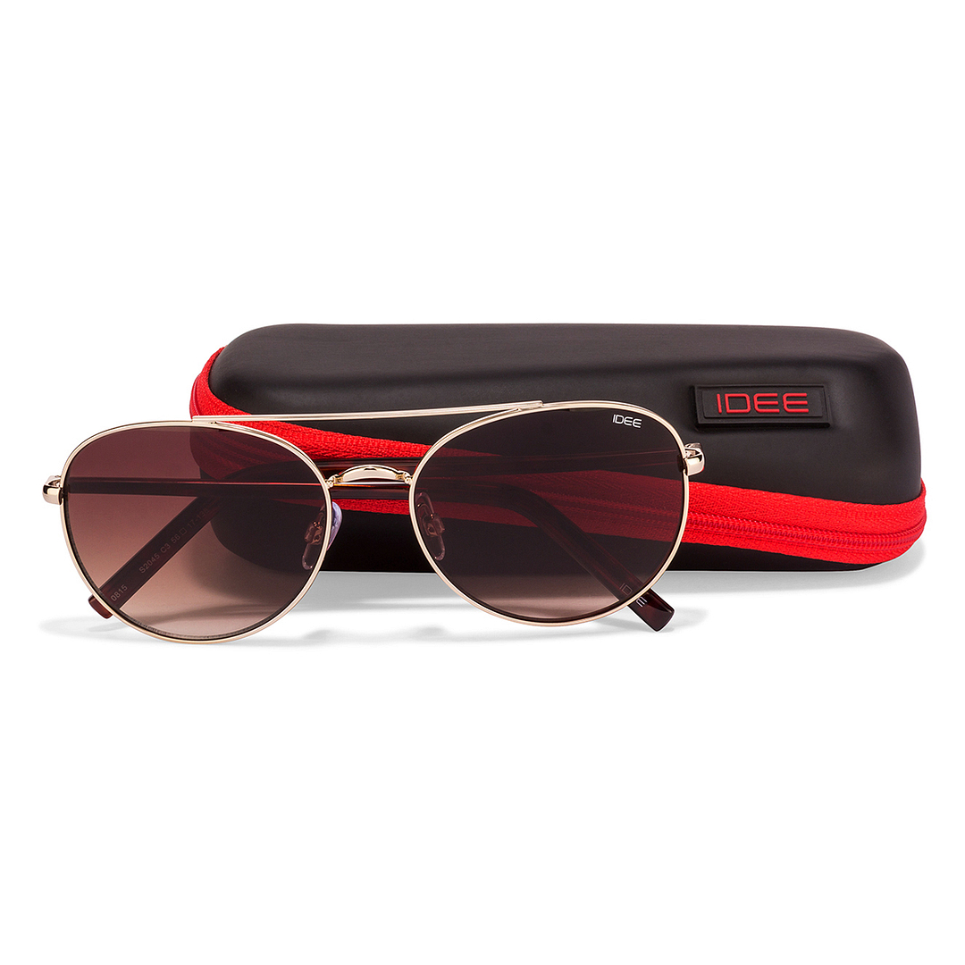 IDEE Gold Full Rim Round left side