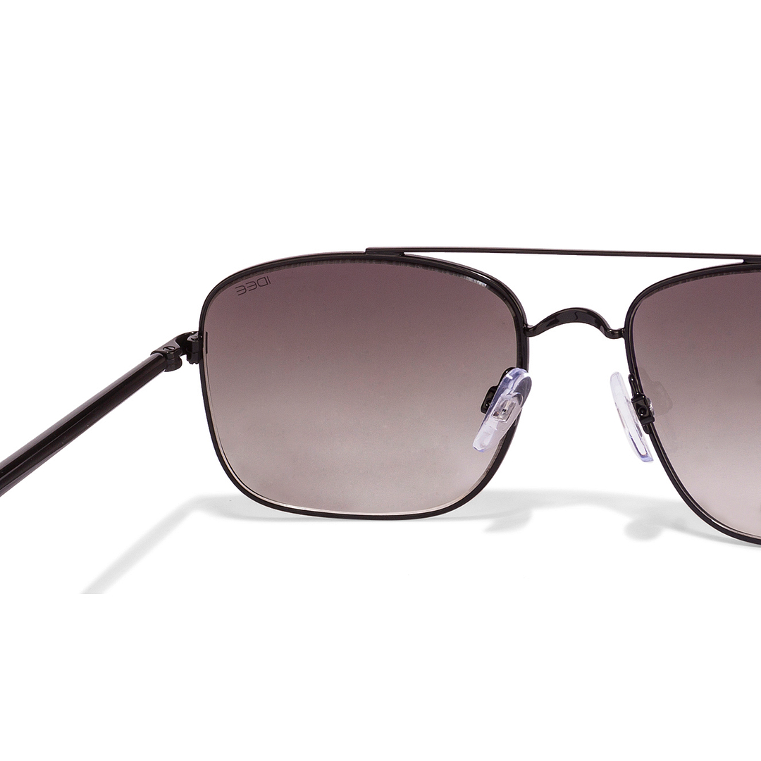 BRANDED Black Full Rim Square left side