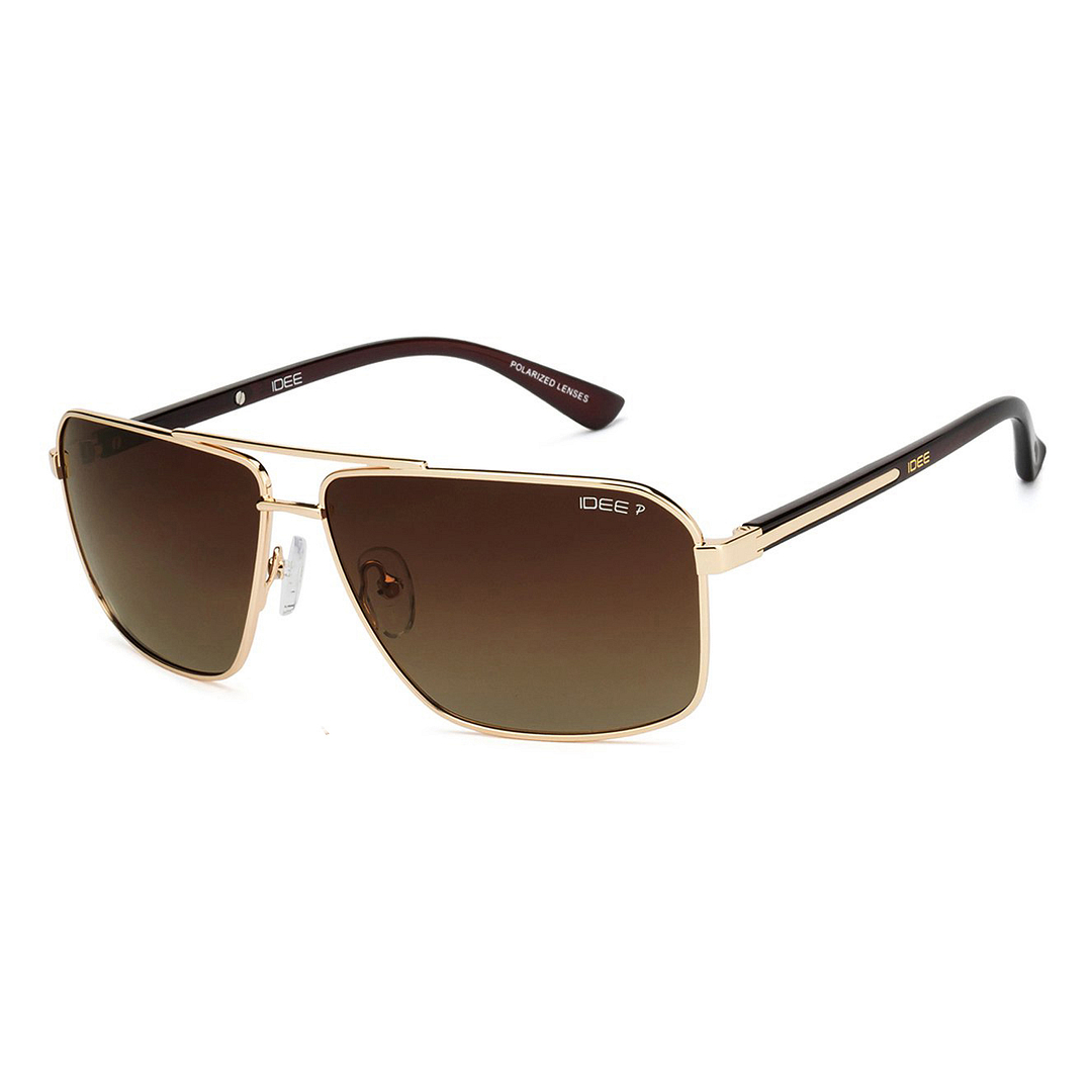 BRANDED Gold Full Rim Square right side