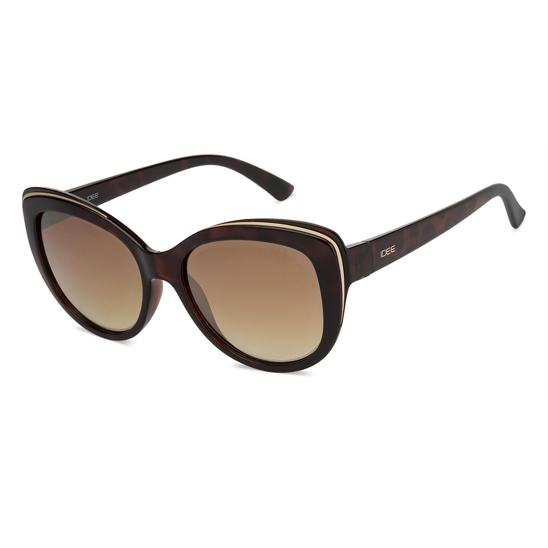 BRANDED Gold Full Rim Cat Eye left side