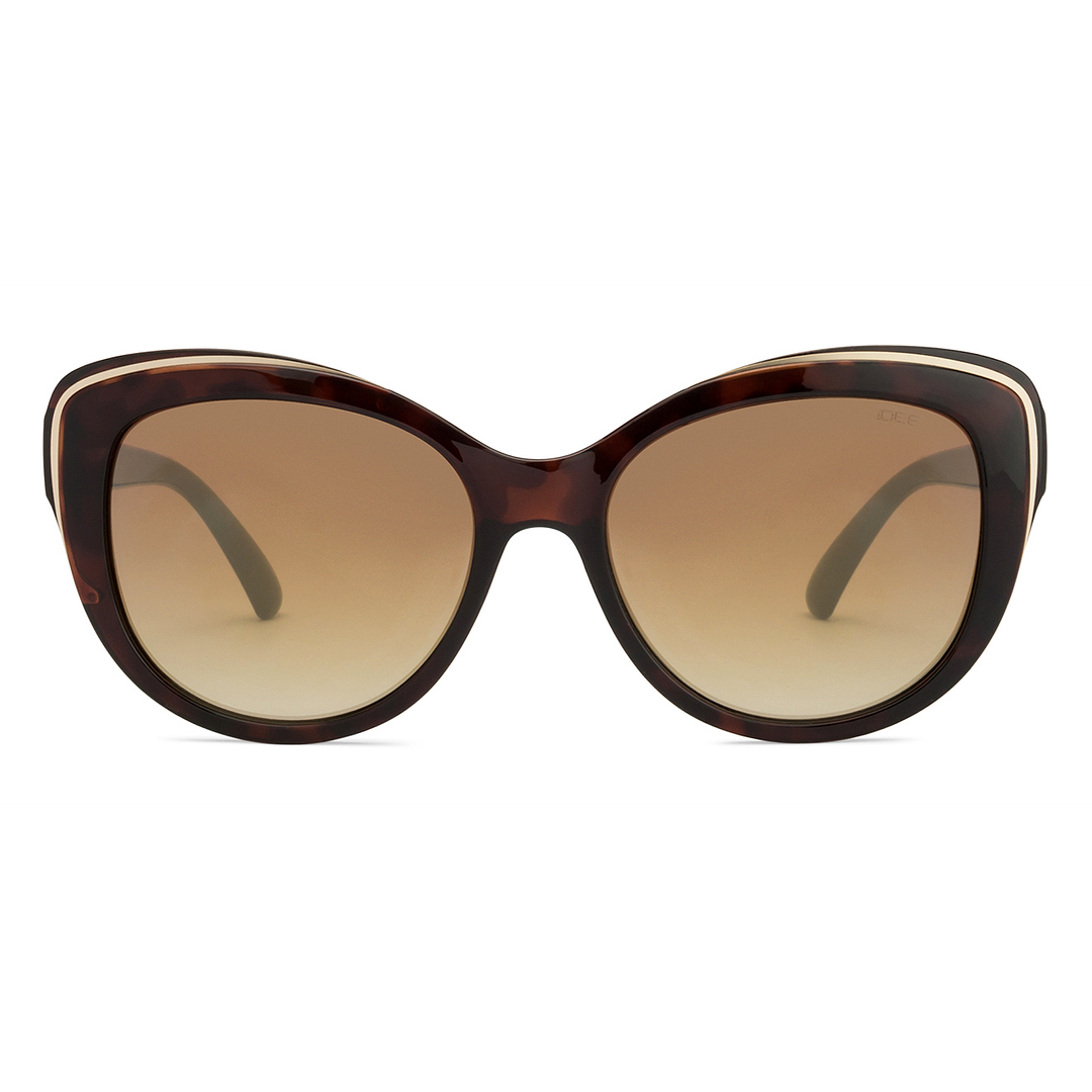 BRANDED Gold Full Rim Cat Eye left side