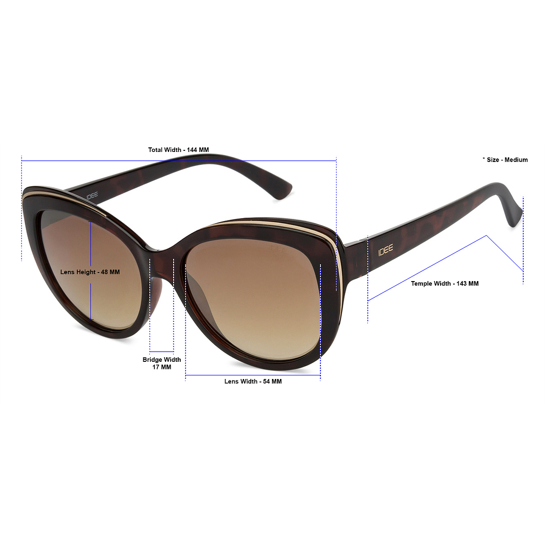 BRANDED Gold Full Rim Cat Eye right side