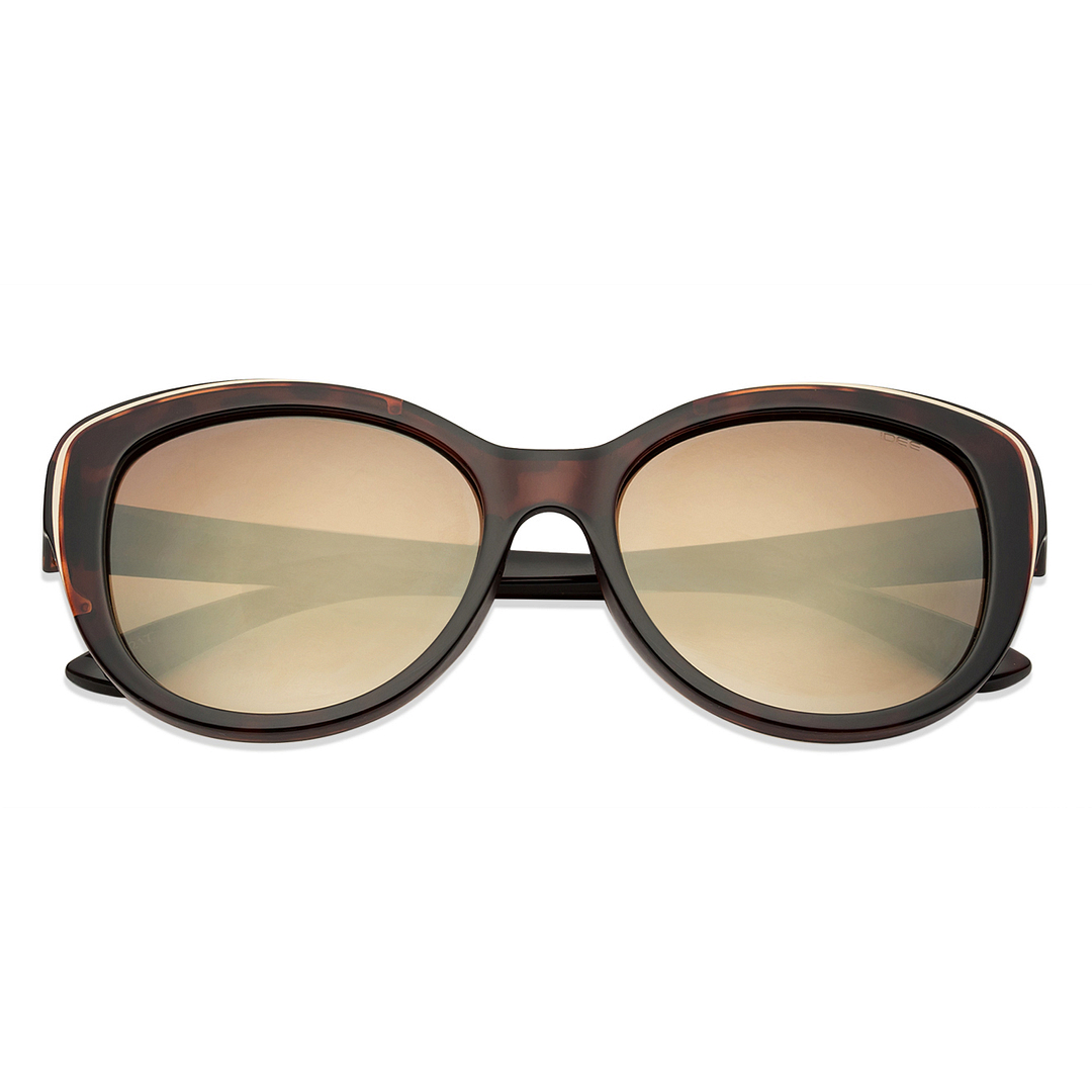 BRANDED Gold Full Rim Cat Eye right side