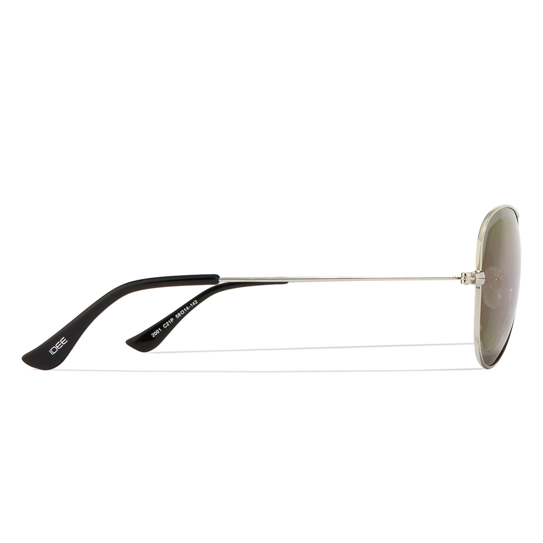 IDEE Silver Full Rim Aviator left side
