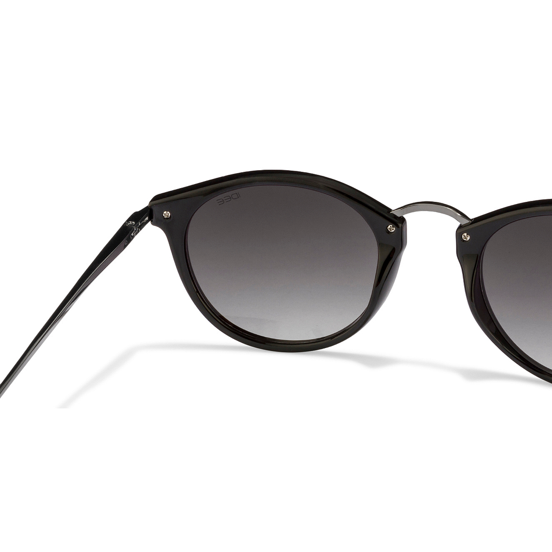 BRANDED Dark Gunmetal Full Rim Round left side