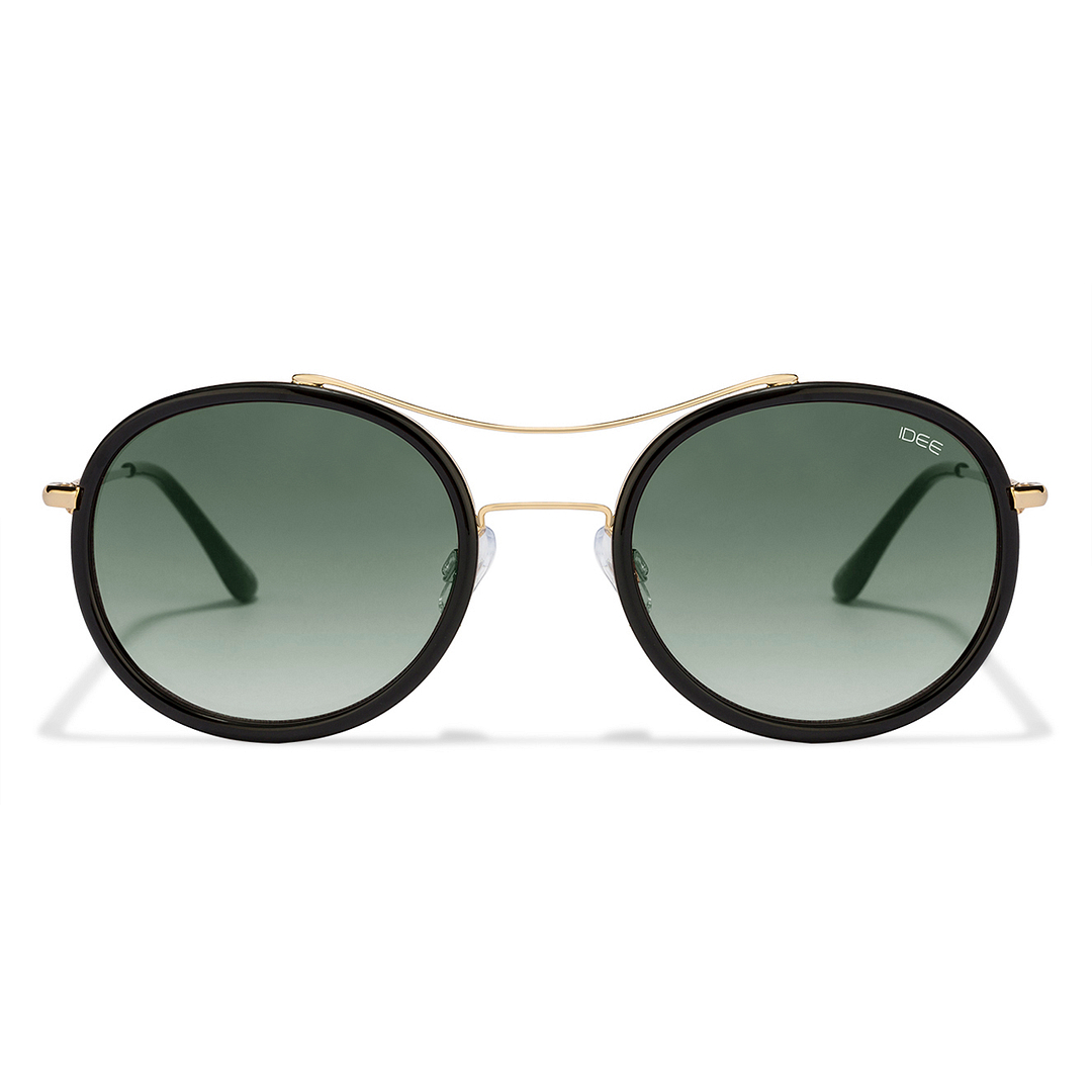 BRANDED Gold Full Rim Round left side