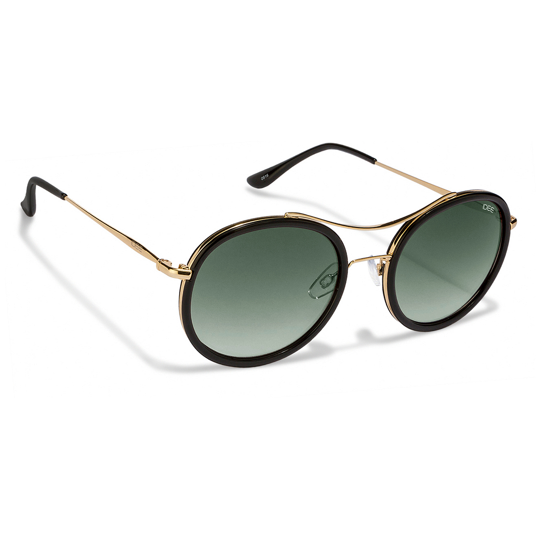 BRANDED Gold Full Rim Round left side