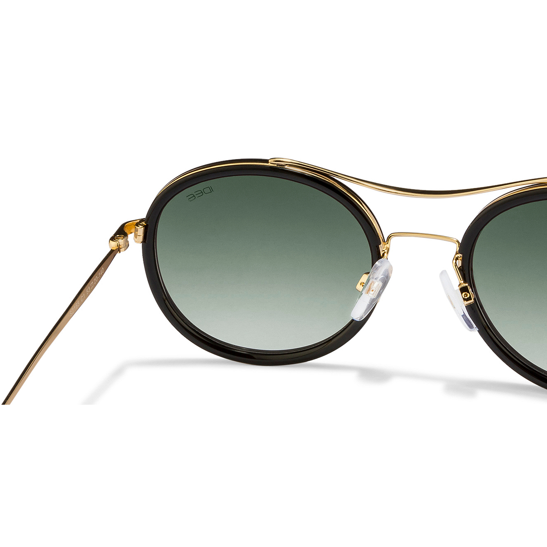 BRANDED Gold Full Rim Round left side