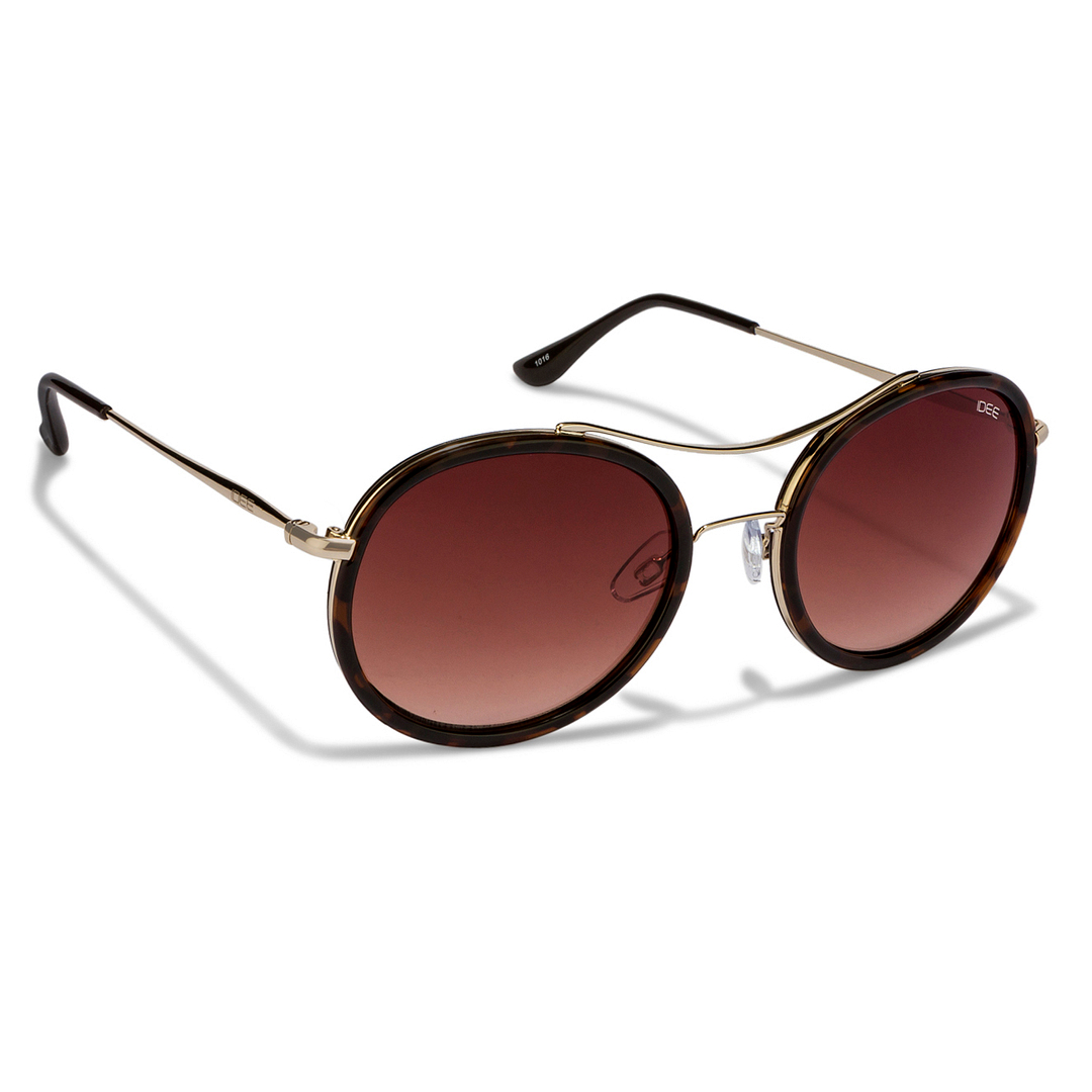 BRANDED Gold Full Rim Round left side